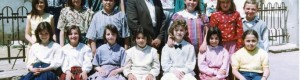 1991: Ученици при ООУ „Кочо Рацин“ сликани со наставникот Благоја Дамески
