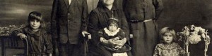 1926: Марија Јаковоска Мирческа со децата Даница, Илија, Јосиф, Стева и Цена