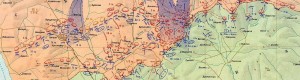 Бугарска карта со приказ на битката кај Добро Поле...