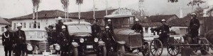 1 мај 1942: Прилепските пожарникари со возниот парк...